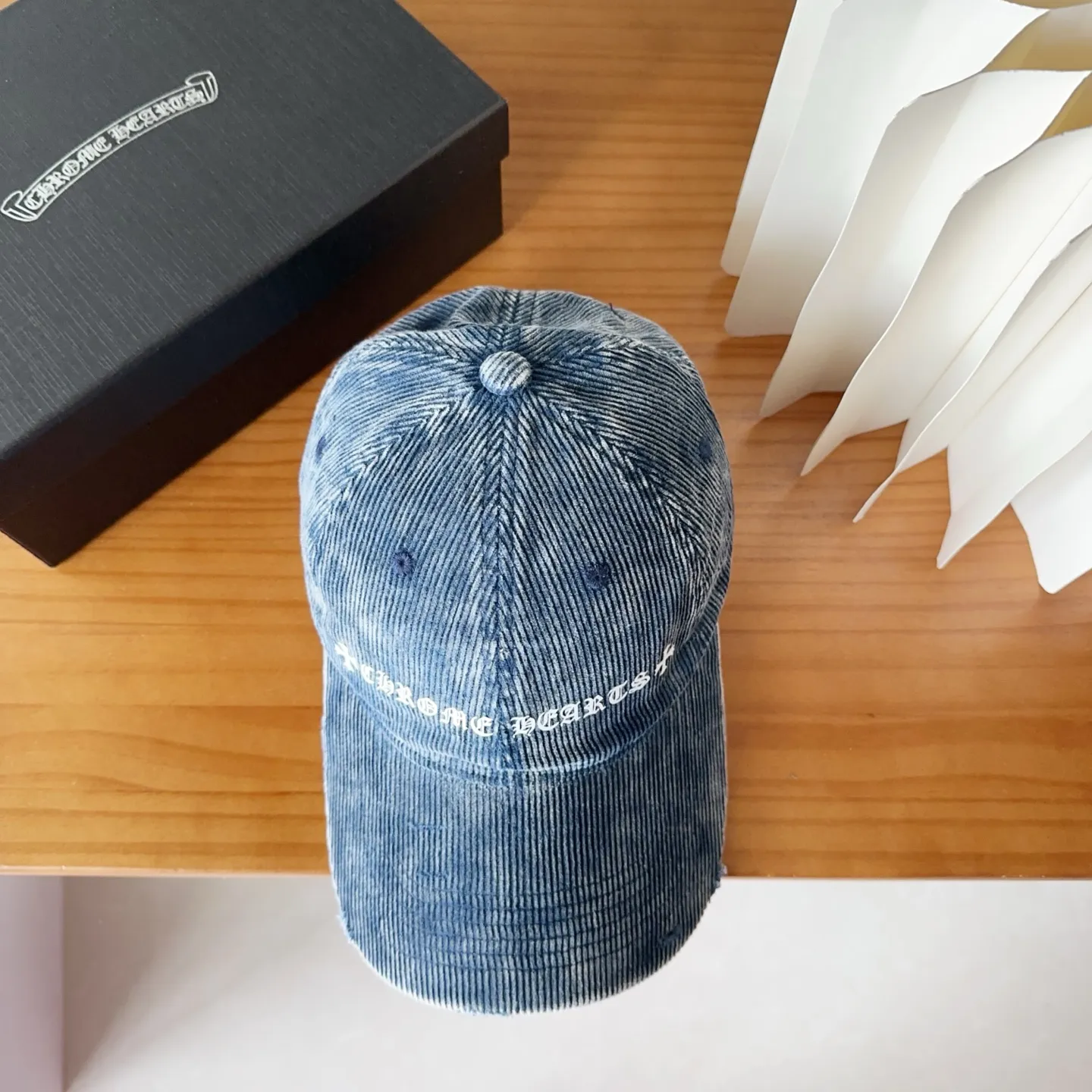 💰56 Chrome Hearts 💓Early autumn Korean style fashion retro distressed hole hat wear design versatile baseball cap peaked cap